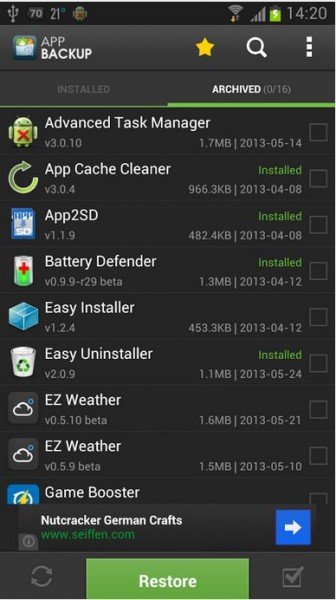 App Backup & Restore-Android