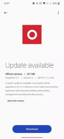 OxygenOS 12.1 Android 12